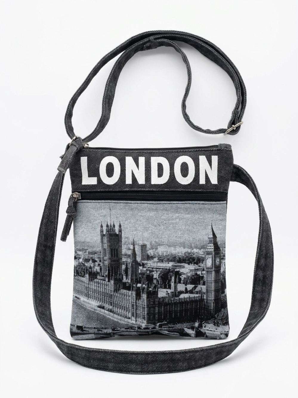 Robin Ruth London Cityscape Denim Crossbody Bag Excellent Condition